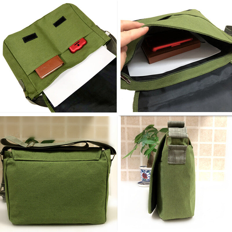 China Chairman Mao "Service to the People" Shoulder Bag Green Messenger Bag