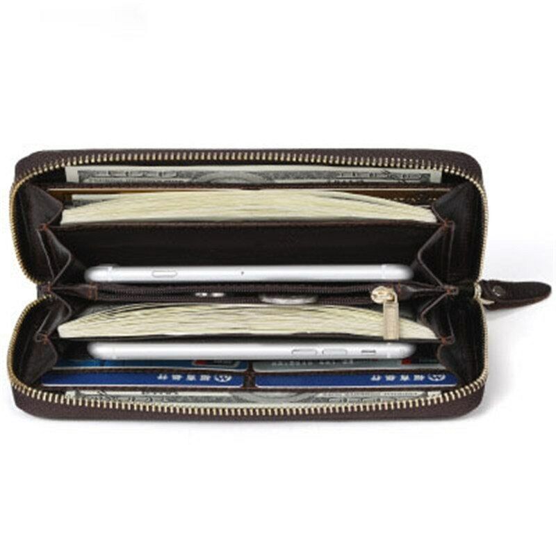 Men's Wallet Card&ID Bag Money Genuine Leather Multi-card Clamps Purse Cash Clip