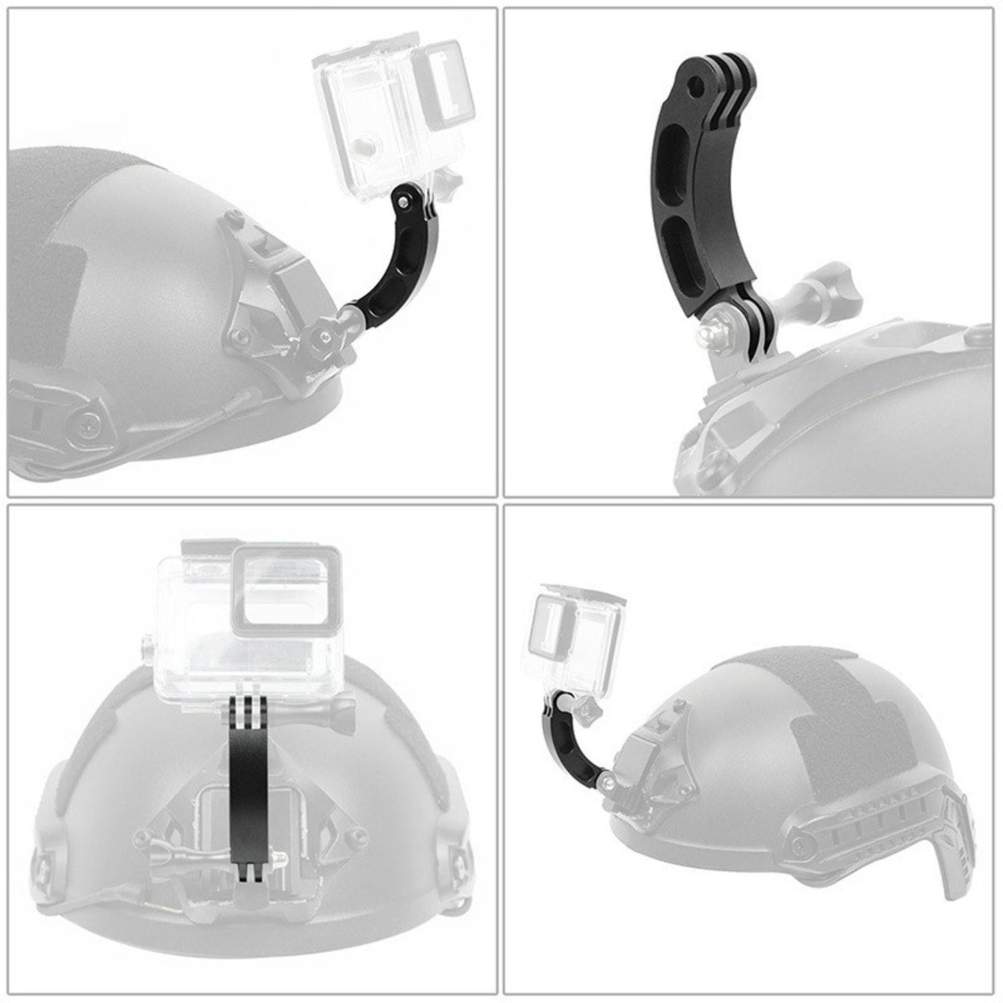 Universal Aluminum Alloy Action Sports Camera Helmet Extension Arm Fixed Bracket