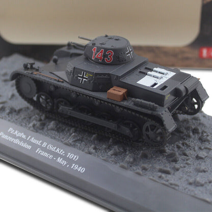 1/43 German Army Pz.kpfw.i Ausf.B Sd.kfz.101 Tank Alloy Finished Model