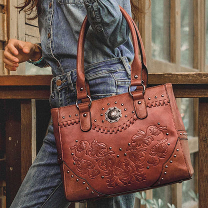 Women Tote Bag Leather Concealed Carry Purse Handle Shoulder Handbag Bag Wallet
