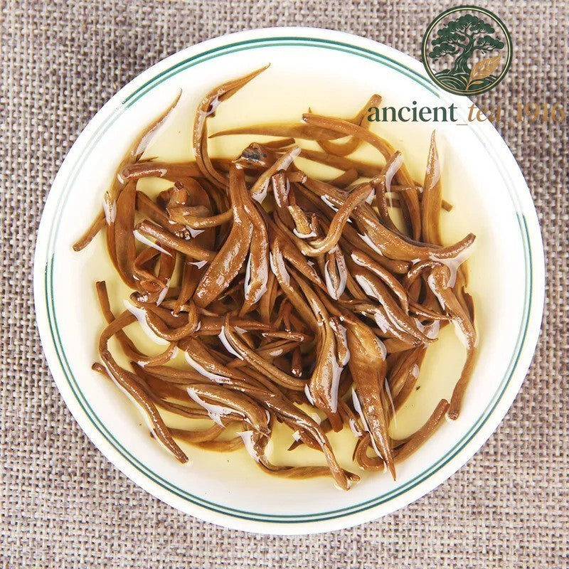 250g Premium Golden Snail Dian Hong Jin Luo Handmade Pure Bud Yunnan Black Tea