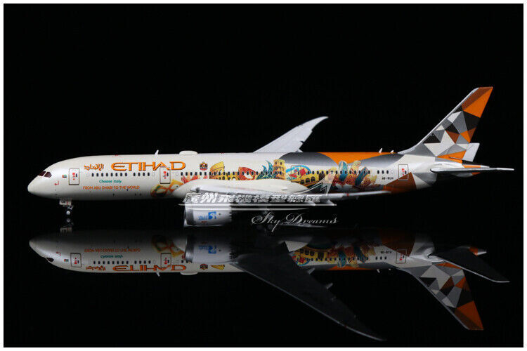 1:400 JC Wings ETIHAD BOEING 787-9 Passenger Airplane Flap Down Diecast Model
