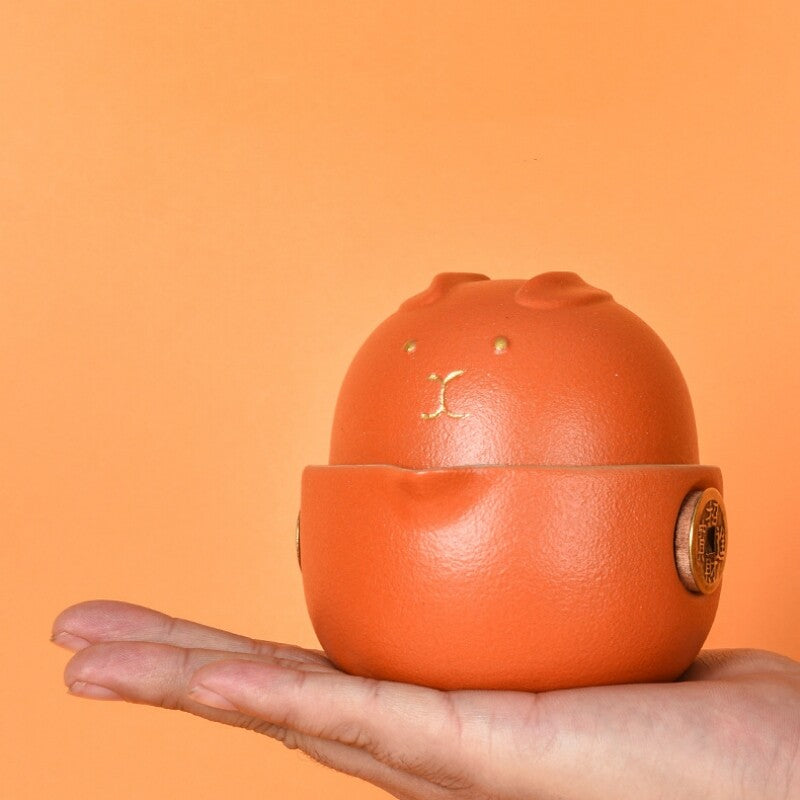 Creative Travel Tea Set Portable Bag Porcelain Tea Pot Matching Tea Cup In China