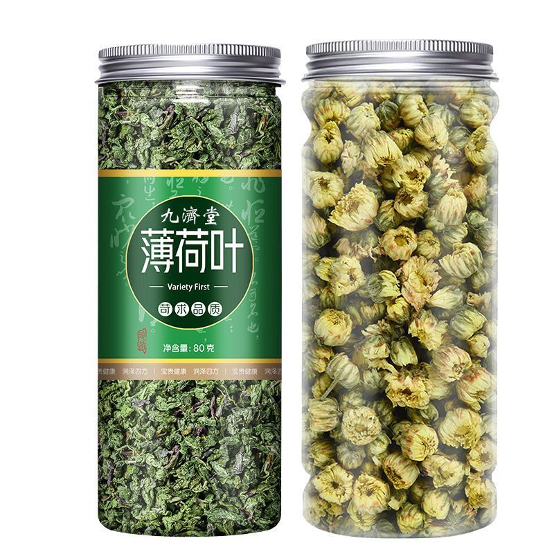 Fresh Dried Mint Tea - Canned Mint Leaves. Mint Leaf Tea. Edible Refreshing.