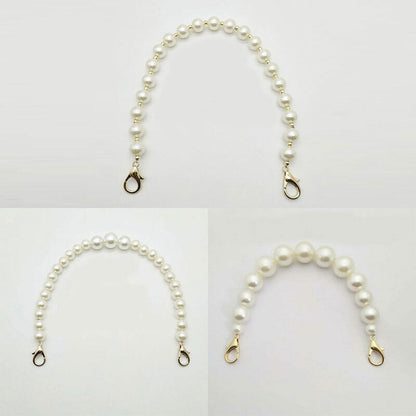 Replacement Bag Wrist Strap Imitation Pearl Wristlet Wallet Purse Clutch Handle
