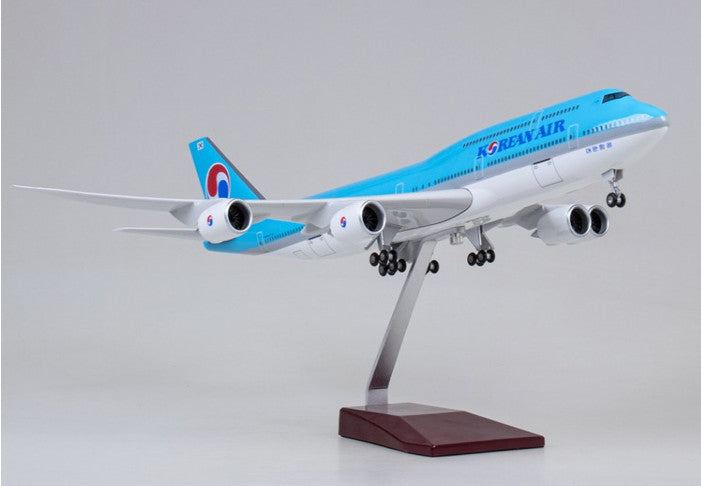 47CM 1:160 KOREAN AIR BOEING 747-8 Passenger Airplane Landing gears Resin Model