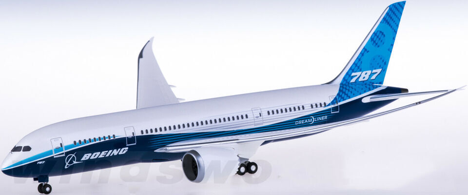 1:200 28CM Hogan Dream Liner BOEING 787-8 Passenger Airplane ABS Plastic Model