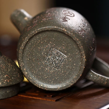 Traditional Craft True Yixing Zisha Purple Clay Tea Pot Marked 7 Infuser Holes