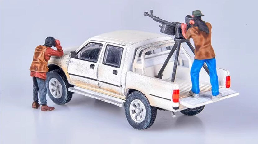 1:72 Armed Pickup + Vehicle mounted machine gun Model Collection