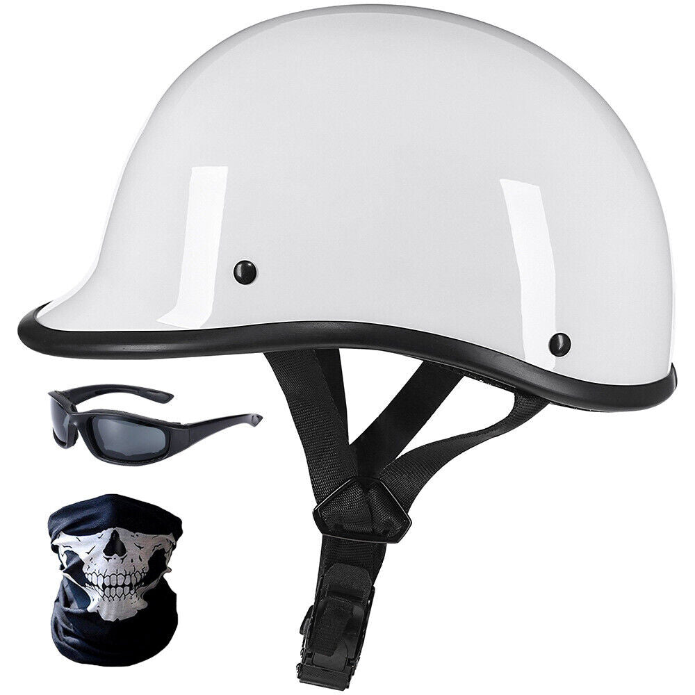 DOT Retro Style Open Face Helmet Vintage Shell for Motorcycle Riders Men Gift