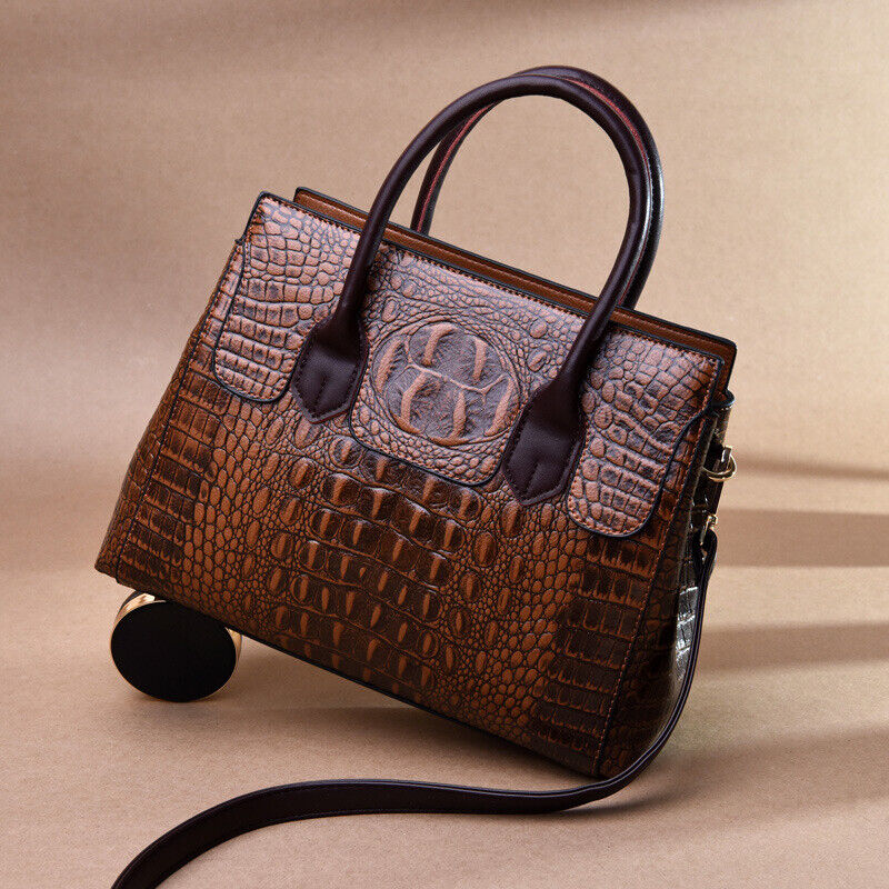 New Women's Leather Crocodile Handbag Sling Satchel Tote Shoulder Bag Party Bag