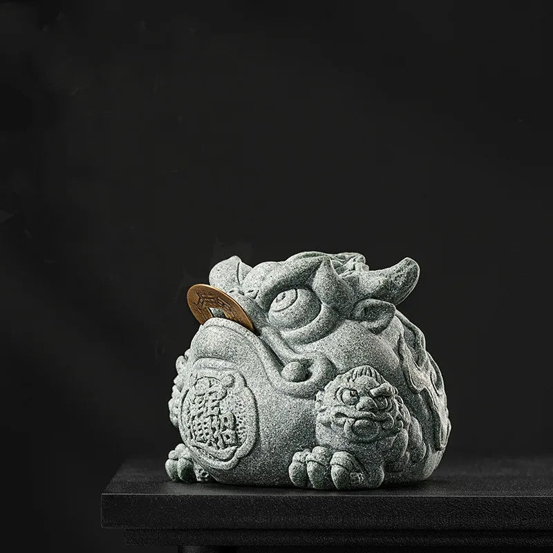Chinese Stone Tea Pet Ornaments Toad Tea Figurine Sculpture Teaware Accessorie