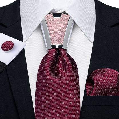 Men Necktie 3Pcs Luxury Striped Ties Cufflinks Pocket Square Wedding Accessories