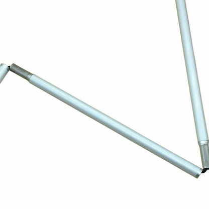 125cm-155cm Aluminum White Cane Black Rubber Handle 6 Joints Fold Walking Stick