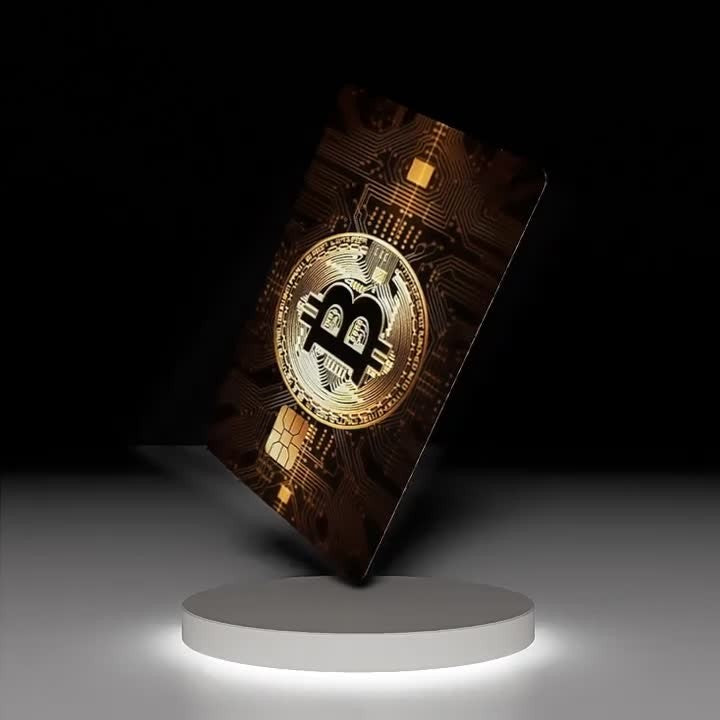 10 pieces of creative Bitcoin decorative credit card protection stickers