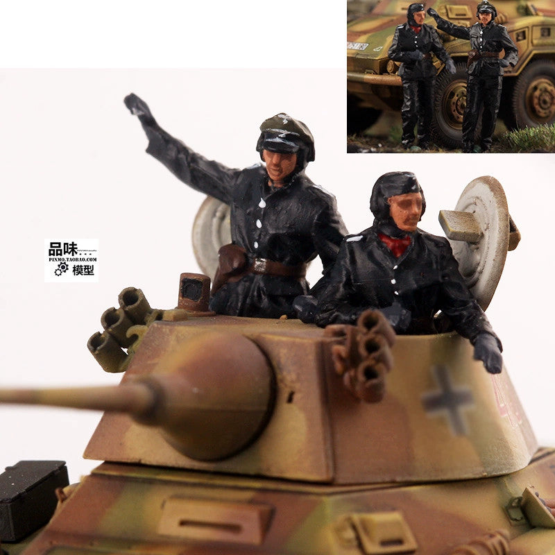 1/72 Homemade German 234 Chariot 2pcs Soldier Coloring Finished Model No Tank