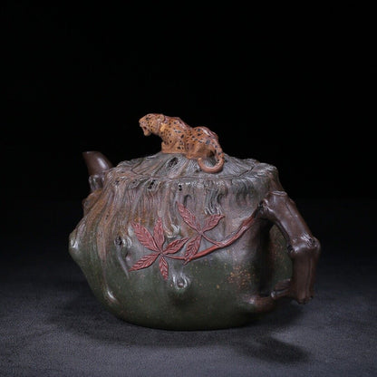 Chinese Yixing Zisha Clay Handmade Exquisite Teapot （灵豹 底款：汪寅仙）