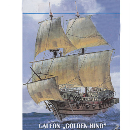 DIY 1:100 Galeon Golden Hind Sail Battleship Paper Model Sailboat Sciene Display
