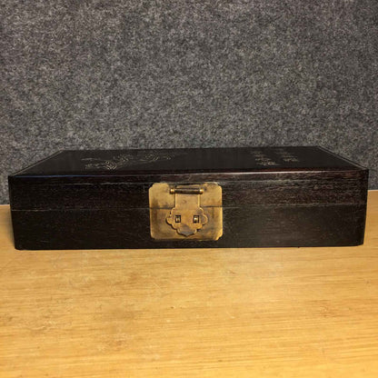 Chinese Natural Red Sandalwood Hand-carved Lotus Pattern Storage Box