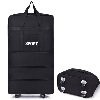 Large Capacity Foldable Luggage Trolley Bags Oxford Expendable Wheel Travel Bags