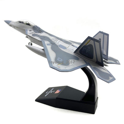 1/100 Lockheed Martin F-22 Raptor Fighter Plane Model Diecast Airplane Model
