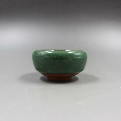 2.24 inch Chinese Crackles Porcelain Song Guan Kiln Green Glaze Teacup Cup