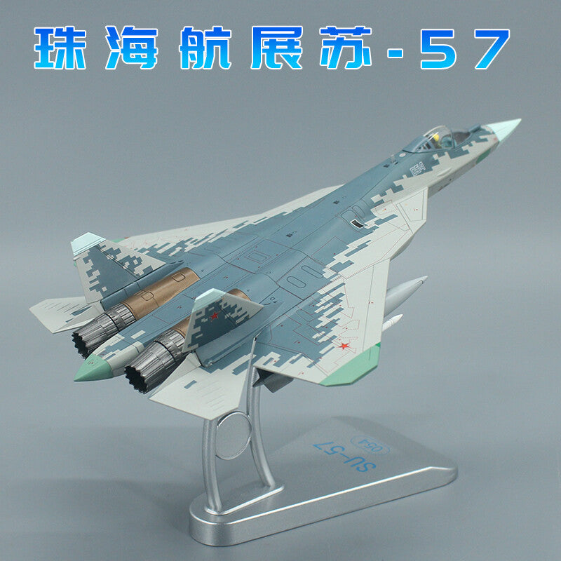 1:72 28CM Terebo SU-57 Stealth Fighter Airplane Diecast Military Aircraft Model