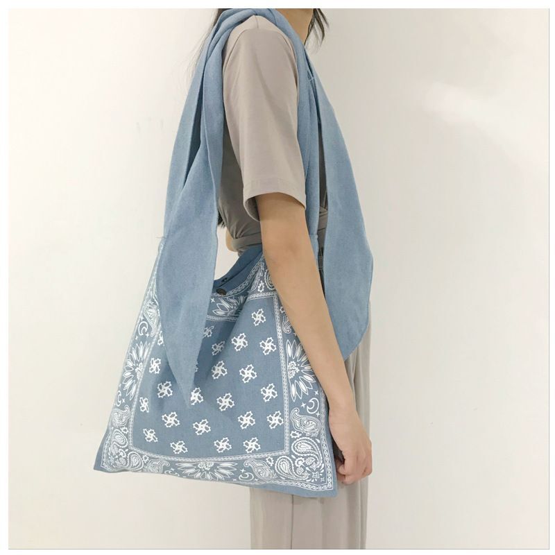 Wide Strap Slouch Bag Messenger Pouch Teenager Gypsy Fabric Handbag 36*36 CM 1PC