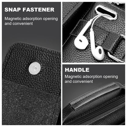 Men's Business Handbag Leather Crossbody Bag Briefcase Shoulder Messenger Bag