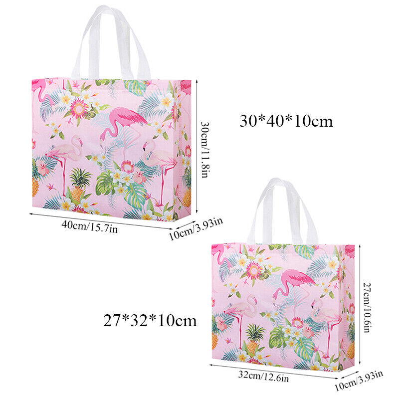 Non-woven Fabric Flamingo Shopping Bags Reusable Pouch Travel Storage Carry Tote