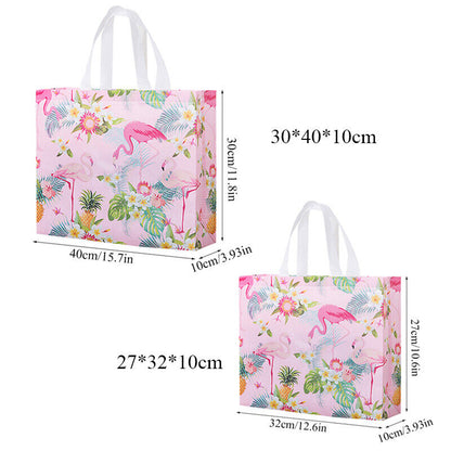Non-woven Fabric Flamingo Shopping Bags Reusable Pouch Travel Storage Carry Tote