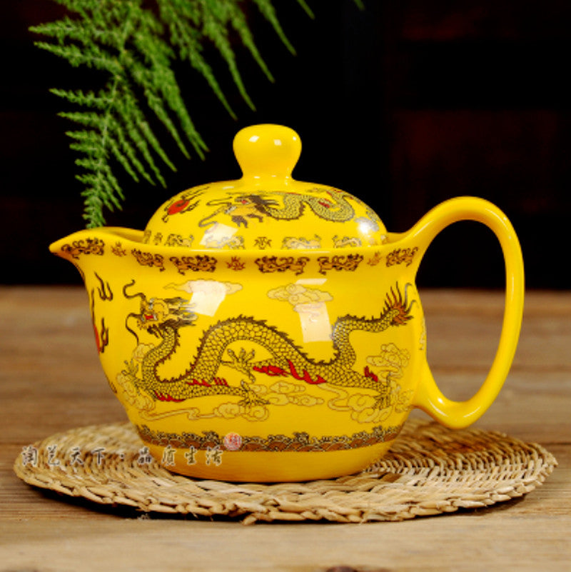 NEW Chinese Dragon Ceramic Porcelain Tea Cup Coffee Mug with Infuser&lid&saucer