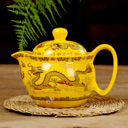 NEW Chinese Dragon Ceramic Porcelain Tea Cup Coffee Mug with Infuser&lid&saucer