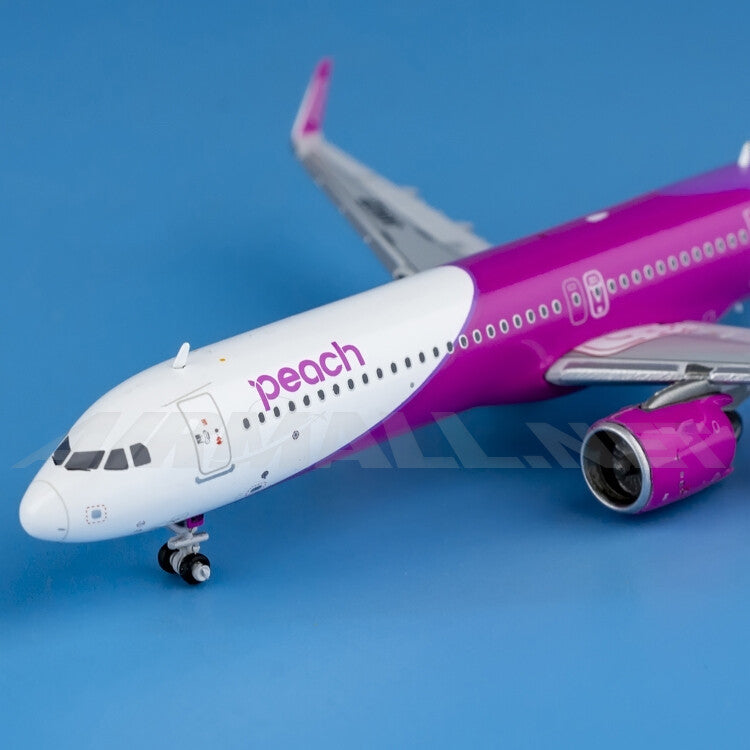1:400 JC Wings Peach Aviation Airbus A321neo Airplane Diecast Aircraft Model