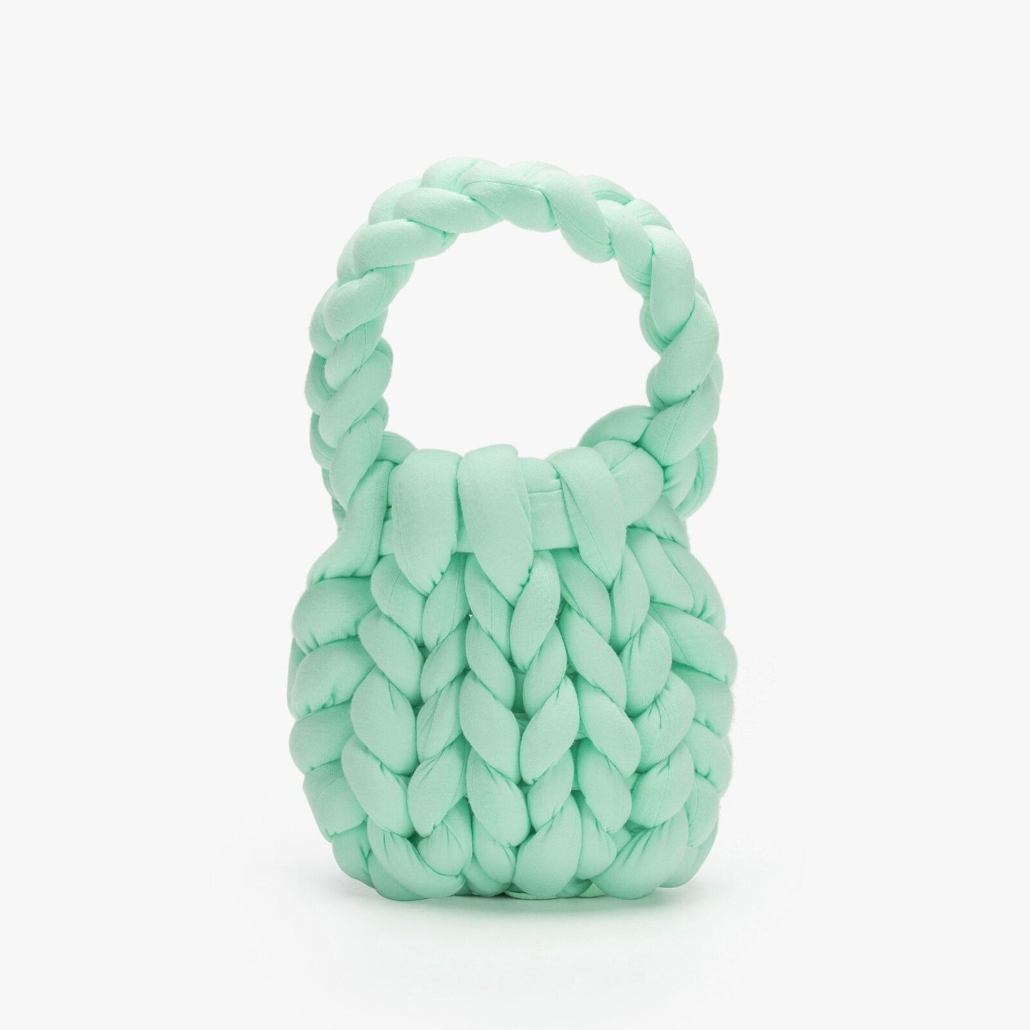 Thick Rope Woven Handbag Crochet Small Tote Bag Knitted Small Purse Cotton Totes