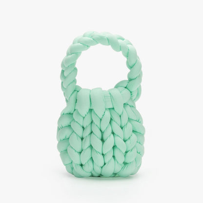 Thick Rope Woven Handbag Crochet Small Tote Bag Knitted Small Purse Cotton Totes
