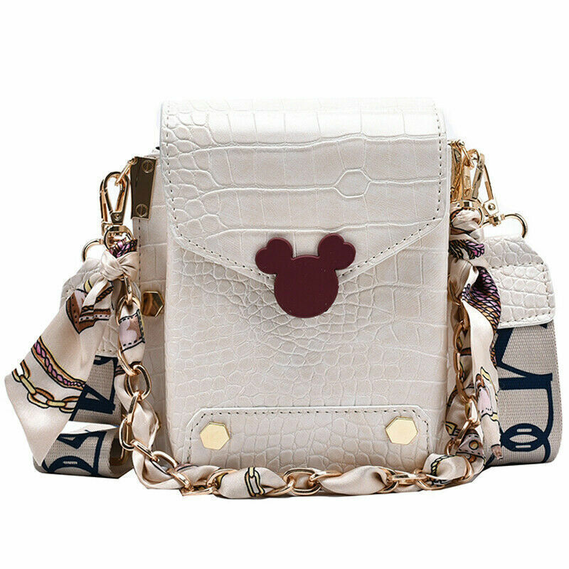 PU Leather Crossbody Bags For Women small Shoulder Handbag Chain Bag