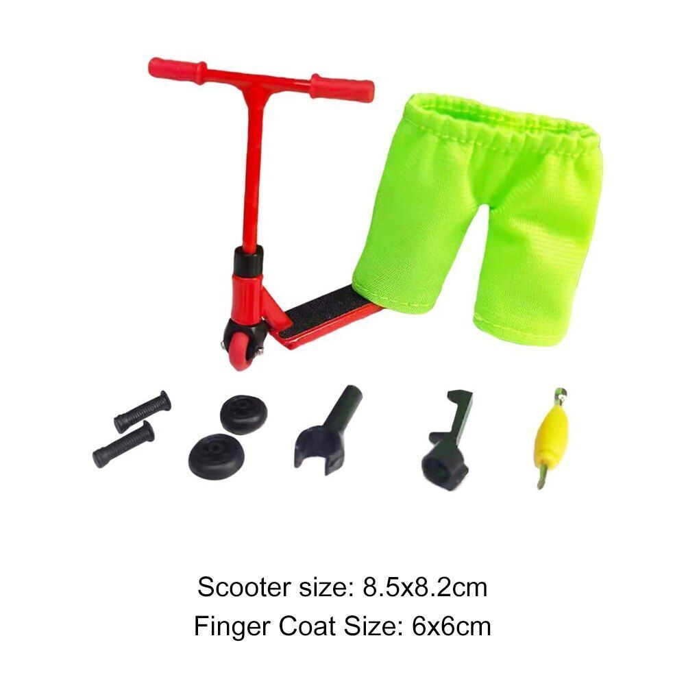 Mini Alloy Finger Scooter Model Set Interactive Leisure Activity Skateboard Kit