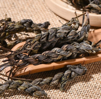 500g Plait Uncooked Puer Handmade Snowy Mountain Braided Loose Meng Ku Puer Tea