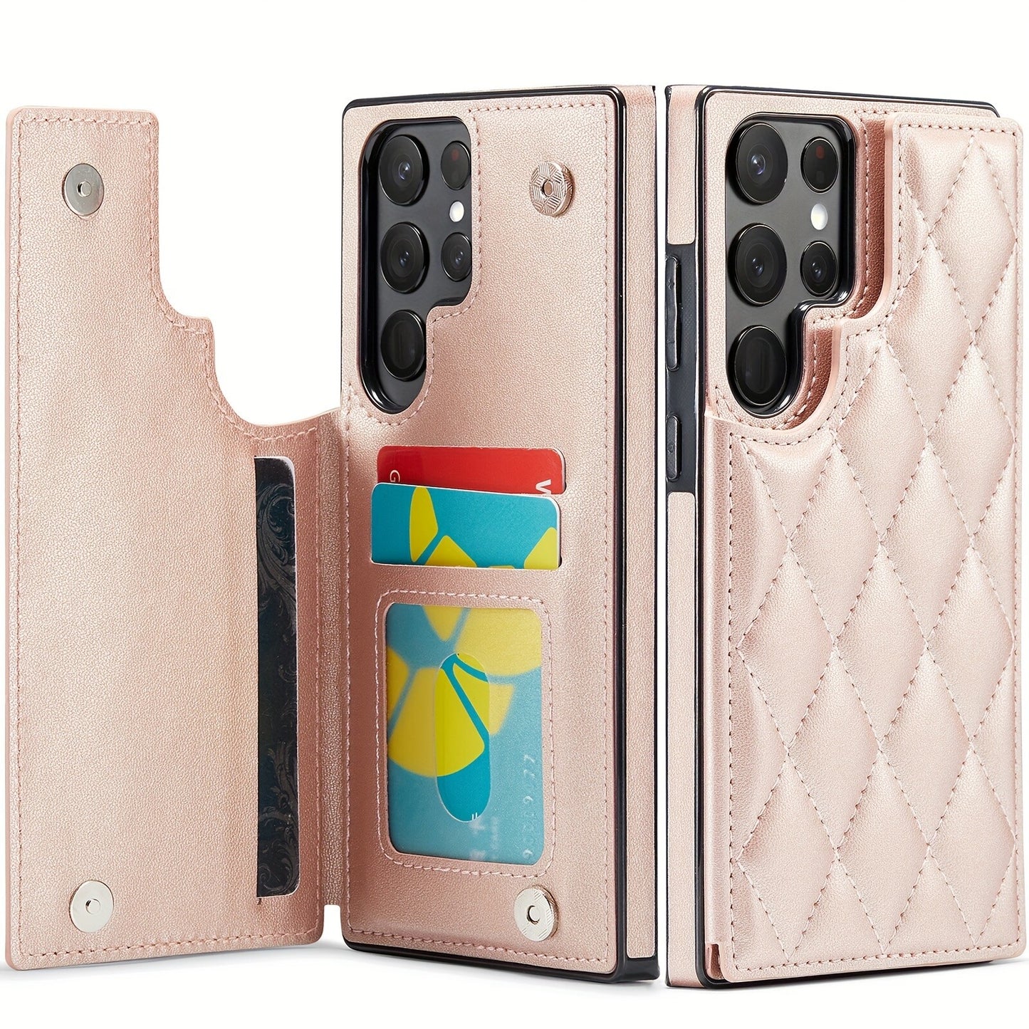 For Samsung Galaxy S25 S24 S23 S22 S21 S20 Ultra Case, Flip Folio Leather Wallet