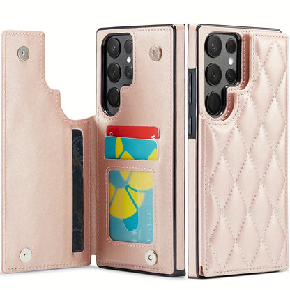 For Samsung Galaxy S25 S24 S23 S22 S21 S20 Ultra Case, Flip Folio Leather Wallet