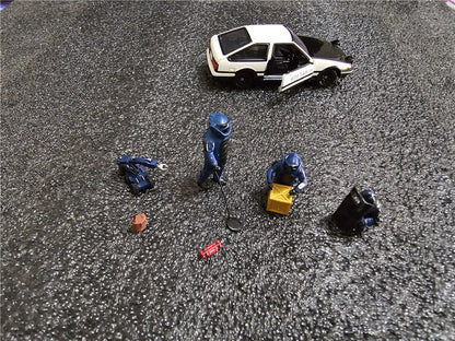 NEW 1:64 Bomb Disposal HONGKONG Robot Dog Team Resin Smart Doll Figure