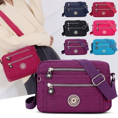 Waterproof Nylon Messenger Bag Small Shoulder Purse Crossbody Handbags 25*9*17CM