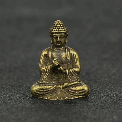 1 Pc Mini Pure Copper Sakyamuni Decoration Bronze Buddha Statue