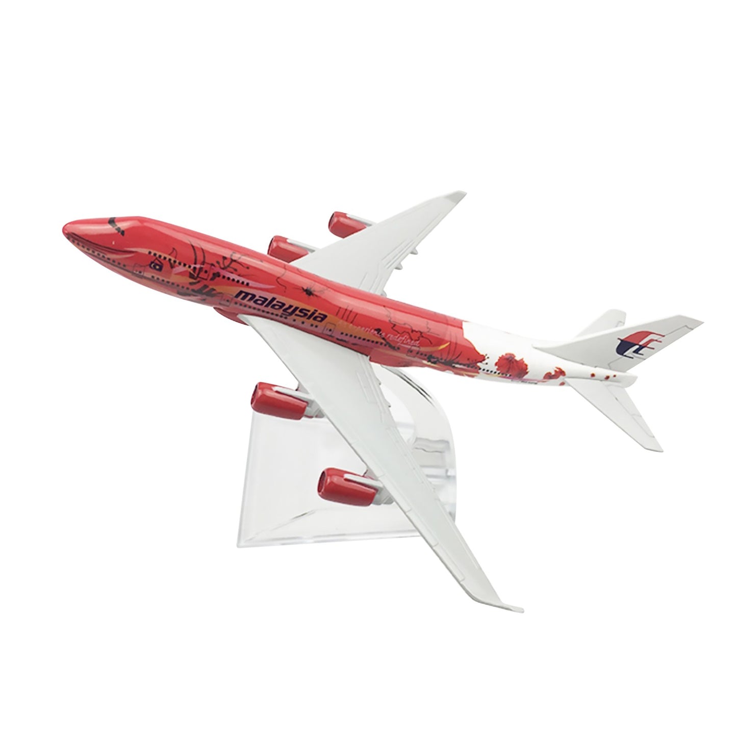 Aircraft Airbus Malaysia B747 Alloy Plane Model Plane Souvenir Static Display