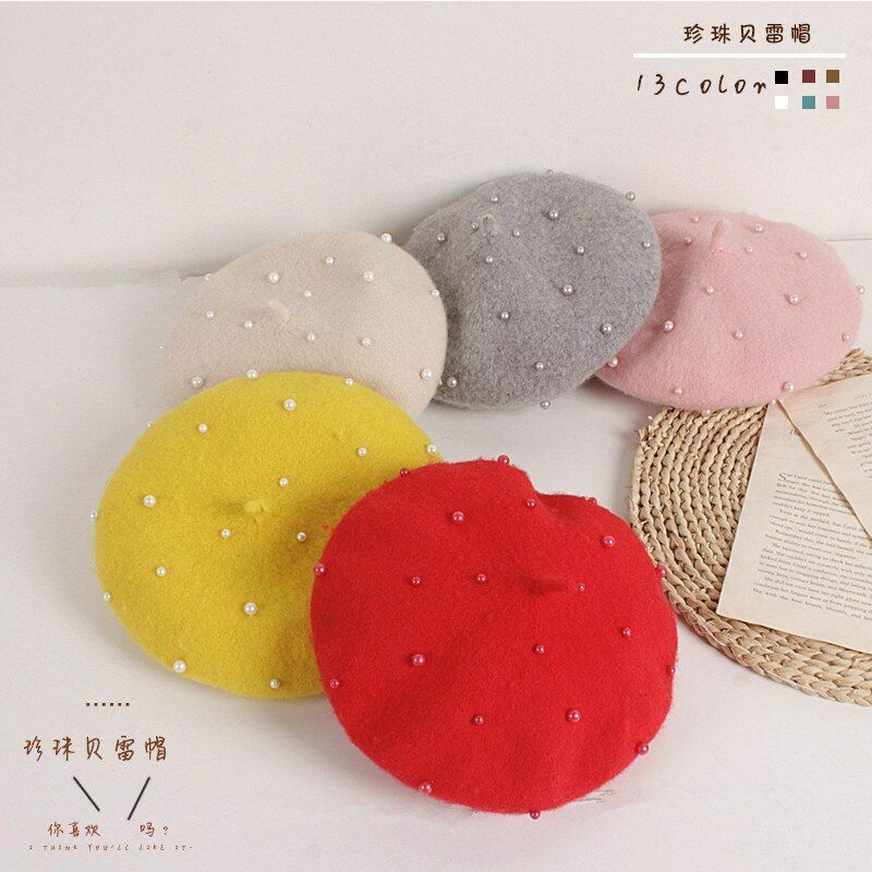 Caps Berets Princess Kids Girls Lovely Beanies Hats Spring Autumn Winter Toddler