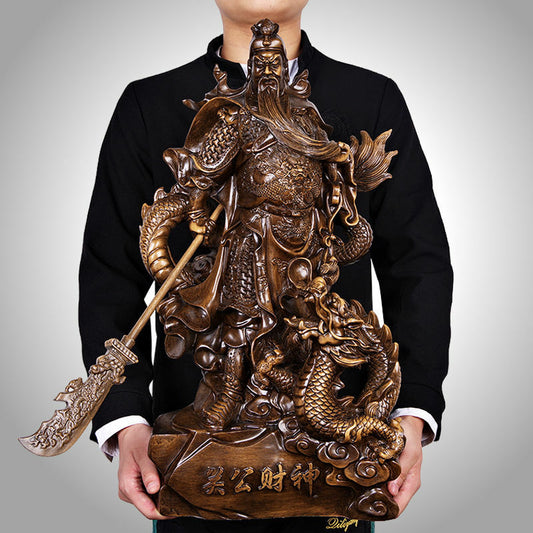 Feng Shui 18.5"Tall LARGE Chinese Guan Yu Statue GuanGong Guanyunchang Warlord