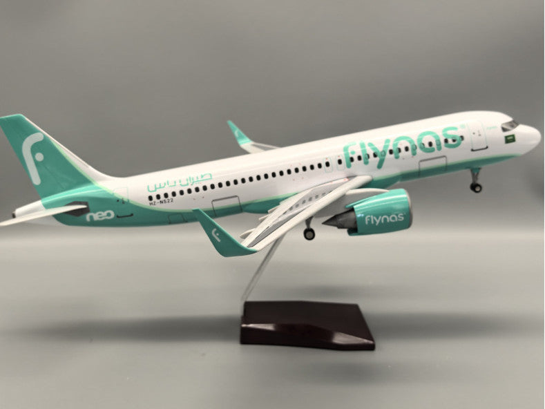 1:80 47CM Flynas AIRBUS A320neo Airplane Landing Gear Resin Aircraft Model