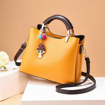 Women's PU Leather Shoulder Bag Handbag Tote Purse Crossbody Messenger Satchel